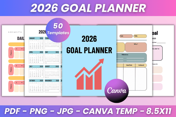 2026 Goal Planner KDP Interior for Smarter Planning