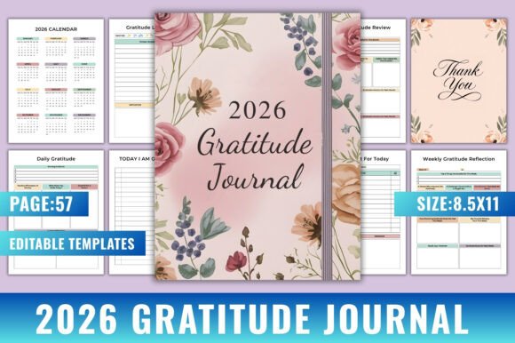 2026 Gratitude Journal: A Year of Intentional Living