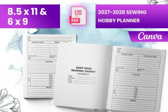 2027–2028 Sewing Hobby Planner KDP: Organize Your Creative Workflow from Concept to Finished Garment