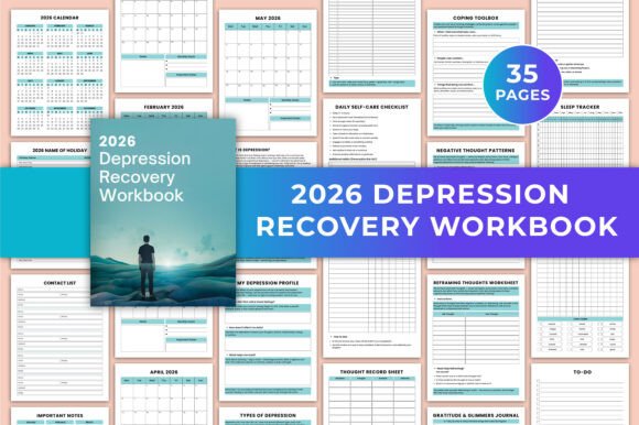 Building Your Own Path: The 2026 Depression Recovery Workbook Canva Template