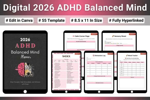 Digital 2026 ADHD Balanced Mind: A Gentler Approach to Planning in a Demanding World