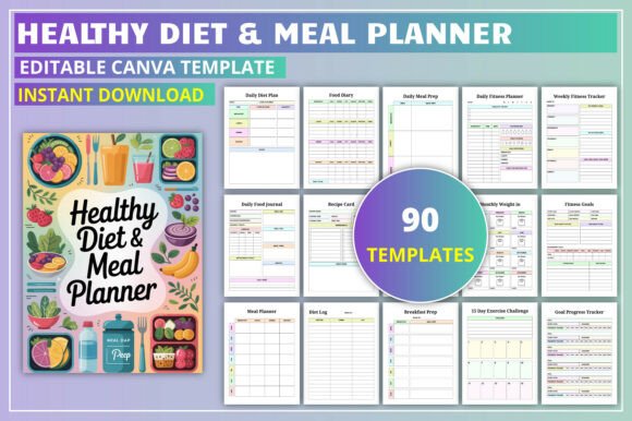 Editable Healthy Diet Meal Planner