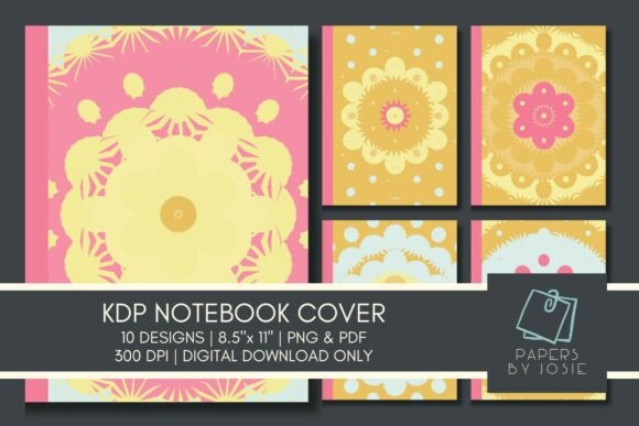 Pink and Yellow KDP Notebook Cover: A Designer's Toolkit for Self-Publishers
