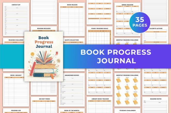 Unlock Your Reading Life with the Book Progress Journal Canva KDP Template