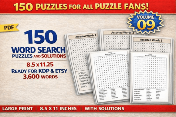 Word Search Puzzles for Adults Vol 09: A Thoughtful Brain Workout