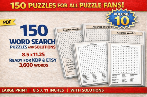 Word Search Puzzles for Adults Vol 10: A Versatile Brain-Boosting Resource for All Ages
